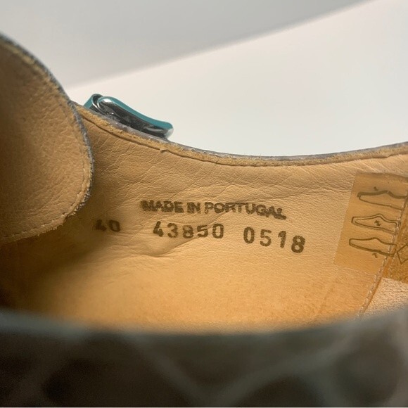 THE OFF OF ANGELA SCOTT Navy Double Monk Strap Leather Sz 40 / 9.5 US Shoes - Picture 9 of 11